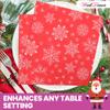 WedDecor 13-Inch White Snowflake Design Red Paper Napkins  2-Ply Disposable Christmas Serviettes, Seasonal Tableware & Party Supplies for Banquets, Buffets & Festive Events  Pack of 100 view 4