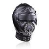 All Inclusive Leather Masks Blindfold Mouth Masks Cosplay Costume Accessory Lacing Head Hood view 1