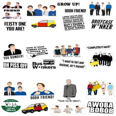 Orange Trading Dartmouth LTD 25 Inbetweeners Style Edible Wafer Paper Cake Toppers Decorations