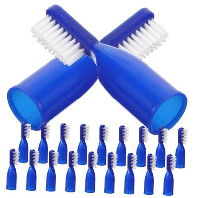 BCOATH Mini Finger Toothbrushes 20pcs Set with Soft Bristles Portable Wear-Resistant Prison Toothbrushes for Oral Care and Hygiene