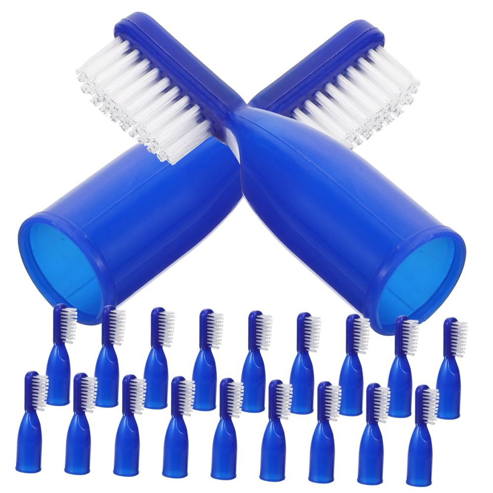 BCOATH Mini Finger Toothbrushes 20pcs Set with Soft Bristles Portable Wear-Resistant Prison Toothbrushes for Oral Care and Hygiene