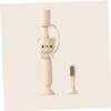 ORFOFE Manual Toothbrush for Toddlers Oral Cleaner Newborn Silicone Toothbrush Fine Craft Bear Pattern Handle Random Color view 2