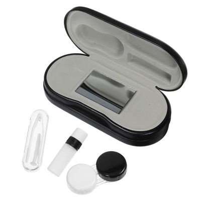 Hoement Lense Case Delicate Decorative Box Storage Leakproof Portable for Eyes Care for Work and School