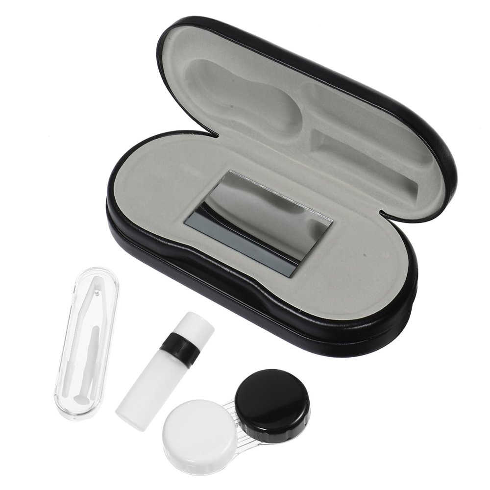 Hoement Lense Case Delicate Decorative Box Storage Leakproof Portable for Eyes Care for Work and School