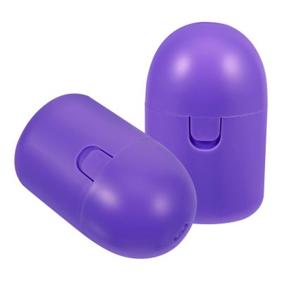 BCOATH Storage Box 2pcs Portable Plastic Cups Storage Container Reusable Carrying Case for Travel and Outdoor Use Women Care Supplies in Purple