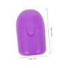 BCOATH Storage Box 2pcs Portable Plastic Cups Storage Container Reusable Carrying Case for Travel and Outdoor Use Women Care Supplies in Purple view 2