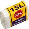 300 White Bin Bags 15 Litres Trash Bin Bags Bin Liners Garbage Bags Wastebasket for Kitchen Bathroom Office (10 Pack 300 bags Tie Handles) view 1