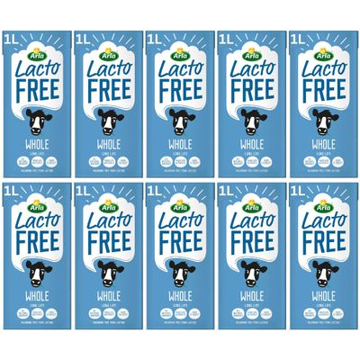 Lactofree Lactose Free Whole Milk 10x1L UHT Whole Milk Cartons (10x1L)