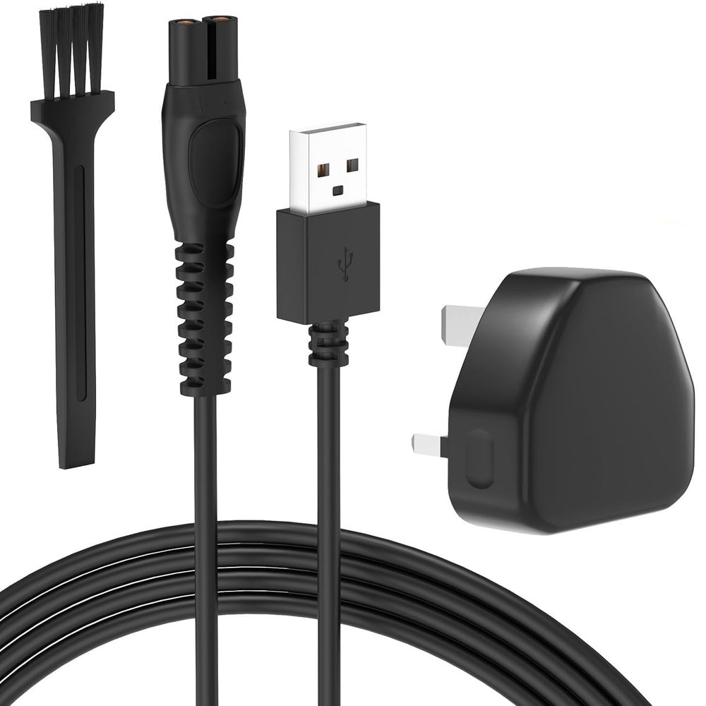 5V Shaver Charger Compatible with Philips One Blade QP2824, QP2834, QP2724, QP2734, QP1924, X3053, MG5910, MG7910, S3145, 3000X, 5000X, MG9510, X5006, PQ888, Charging Shaver Power Cable