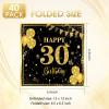 30th Birthday Decorations for Him 40PCS 30th Birthday Napkins Black and Gold Disposable Paper Beverage Napkins for Wedding 30 Fabulous Party Supplies view 2