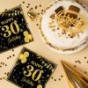 30th Birthday Decorations for Him 40PCS 30th Birthday Napkins Black and Gold Disposable Paper Beverage Napkins for Wedding 30 Fabulous Party Supplies view 4