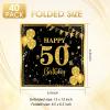 40PCS 50th Birthday Napkins Black and Gold 50th Birthday Decorations for Men Women Disposable Napkins for 50th Anniversary 50 th Birthday Wedding Retirement Party Decorations Supplies view 2