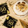 40PCS 50th Birthday Napkins Black and Gold 50th Birthday Decorations for Men Women Disposable Napkins for 50th Anniversary 50 th Birthday Wedding Retirement Party Decorations Supplies view 4