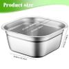 Dish Tub for Kitchen Sink Large Capacity Stainless Steel Vegetable Wash Basin with Rolled & Wide Edge Stackable Washing Basket for Fruit Vegetable Kitchen Accessories, No Drain Hole view 3