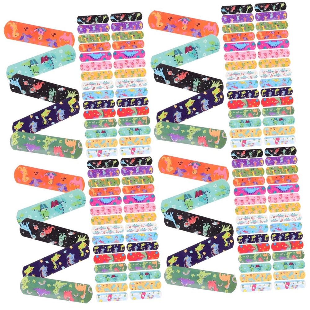 Healvian 600pcs Cartoon Flexible Bandages for Small Wounds Breathable Wound Protectors Adhesive Bandages Suitable for First Aid Care Cartoon Hemostasis Patches