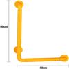 VGTLAKEX Grab Bars Grab Bars Bathroom L-Shaped Handrails Toilet Shower Wall Elderly Disabled Handrails Stainless Steel Bathroom Handrails-Yellow-50 * 70Cm(a,40 * 60Cm) view 2