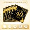 40PCS 40th birthday napkins Black and Gold 40th birthday decorations Disposable Napkins Paper Cocktail Napkins for 40th Anniversary Birthday Wedding Retirement Party Supplies Decorations view 3