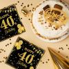 40PCS 40th birthday napkins Black and Gold 40th birthday decorations Disposable Napkins Paper Cocktail Napkins for 40th Anniversary Birthday Wedding Retirement Party Supplies Decorations view 4