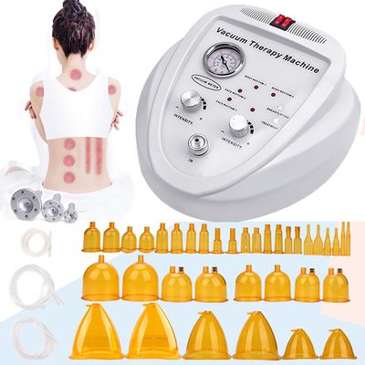 XNZJHPP Vacuum Therapy Machine,Vacuum Cupping Machine Body Scrapping Massage Machine w/30 Cups and 3 Metal Guasha Heads,Suction Power 65-70cmhg