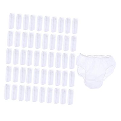 Oshhni Pack of 50 Soft Disposable Undergarments for Travel and Spa, White