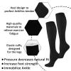 Flight Compression Socks for Women - 2 Pairs, Compression Stockings for Athletic, Nurse, Running, Travel view 3