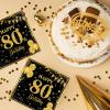 40PCS 80th Birthday Napkins Black and Gold Disposable Paper Napkins 80th Birthday Decorations for Men Women for Dinner Anniversary Wedding Party Supplies view 4