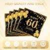40PCS 60th Birthday Decorations Black and Gold 60th Birthday Napkins Disposable Paper Napkins 60 th Birthday Decorations for Men Woman 60th Anniversary Wedding Retirement Party Supplies view 3