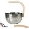 Muteitt Stainless Steel Sauna Bucket with Ladle Durable 4l Sauna Bucket with Wooden Handle Essential Spa Accessory for Steam Room view 1