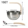 Muteitt Stainless Steel Sauna Bucket with Ladle Durable 4l Sauna Bucket with Wooden Handle Essential Spa Accessory for Steam Room view 4
