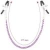 Adjustable Metal Nipple Clamps Necklace Entertainment Chain Clip for Women/Man Non-Piercing Nipplerings Clip On Nipple Rings Decorative Clip for Clothing Accessories Purple Chain view 2