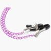 Adjustable Metal Nipple Clamps Necklace Entertainment Chain Clip for Women/Man Non-Piercing Nipplerings Clip On Nipple Rings Decorative Clip for Clothing Accessories Purple Chain view 4