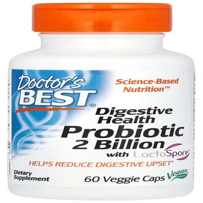 DoctorsBEST Doctor's Best - Digestive Health Probiotic with LactoSpore | Digestive Support - 60 vcaps