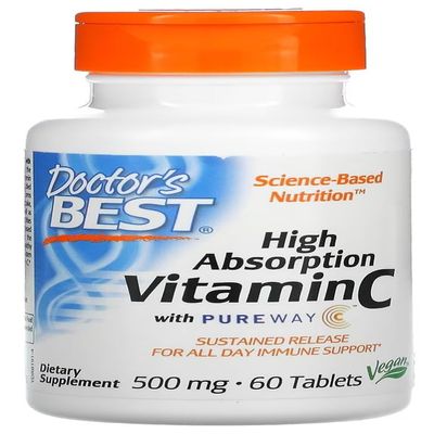 DoctorsBEST Doctor's Best - High Absorption Vitamin C with PureWay-C | Support for The Immune System - 60 Tablets
