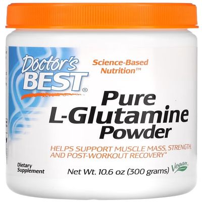 Doctor's Best - L-Glutamine Powder | Supports Gut Health and Muscle Recovery - 300g