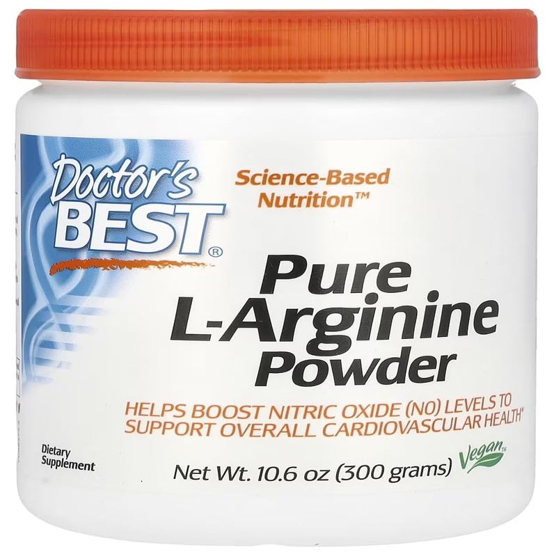DoctorsBEST Doctor's Best - Pure L-Arginine Powder | Amino Acid Supplement to Support Vascular Health - 300g