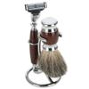 WPKD BLUEIY Shaving Brush Stand,Stainless Steel 2 in 1 Curved Shaving Brush Holder,for Men's Bathroom Countertops(Silver,7x10.5cm) view 2
