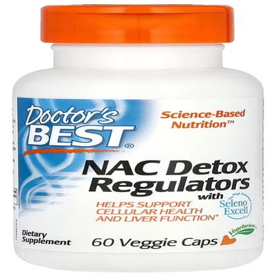 DoctorsBEST Doctor's Best - NAC Detox Regulators | Supports Healthy detoxification and Regulation - 60 Veggie Capsules
