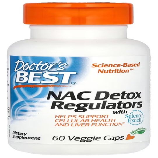 DoctorsBEST Doctor's Best - NAC Detox Regulators | Supports Healthy detoxification and Regulation - 60 Veggie Capsules