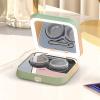 Eoixuqba Ultrasonic Contacct Lens Cleaner, 8.8x8.8x3cm Contacct Lens Cleaner Machine, Contacct Lens Cleaner Case, Contacct Lenses Washer, with Mirrorr and Tweezers, Portable, Cleaning Machine view 3