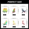18pcs Cute Parrot Theme Kids Happy Birthday Nature Birds Macaw Luau Cupcake Toppers Set - Rainforest Bird Theme Party, Baby Shower, Birthday Party Decoration Supplies for Boys and Girls - LIANGSS (1) view 2