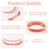 Care Spring Missing Tooth Replacement Kit 1 Pair Clip in Veneers Teeth, Instant Veneers Dentures Temporary Tooth Top And Bottom, False Teeth Veneers Smile Dentures for Men And Women (White) view 3