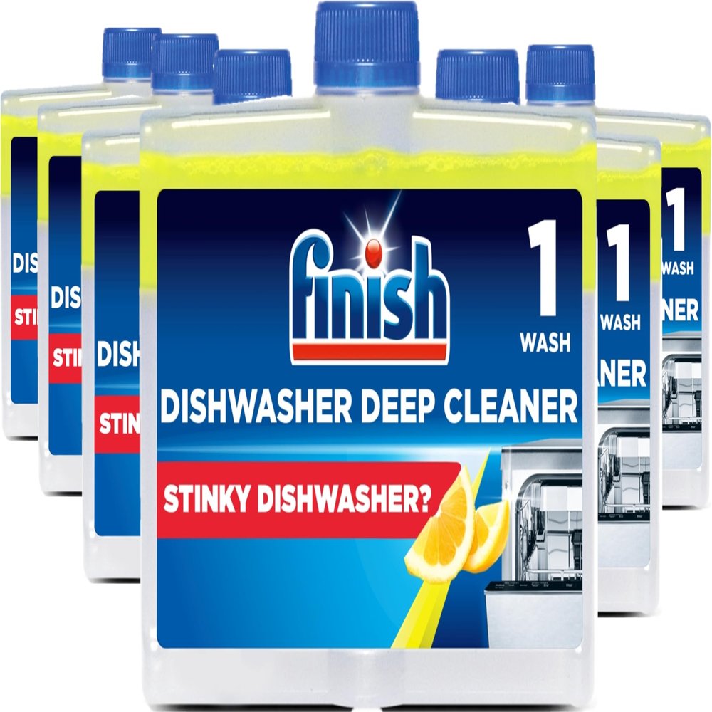 Finish Dishwasher Machine Cleaner | Lemon | 6 Washes (250ml x 6) |Deep Cleans and Helps to prolong life of your dishwasher