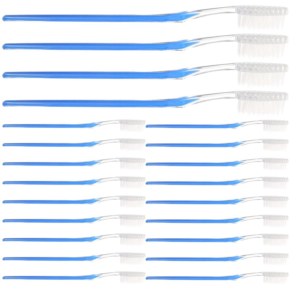 TOPPERFUN Toothbrush Travel Set Toothbrushes Multipack 50pcs Disposable, 7in Travel Set, Soft Bristle for Work or, Camping Hotel