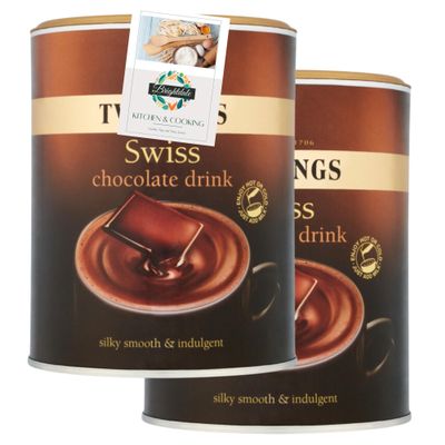 Hot Chocolate Bundle with Swiss Chocolate Drink 350g 2 Pack + Brightdale Kitchen Booklet