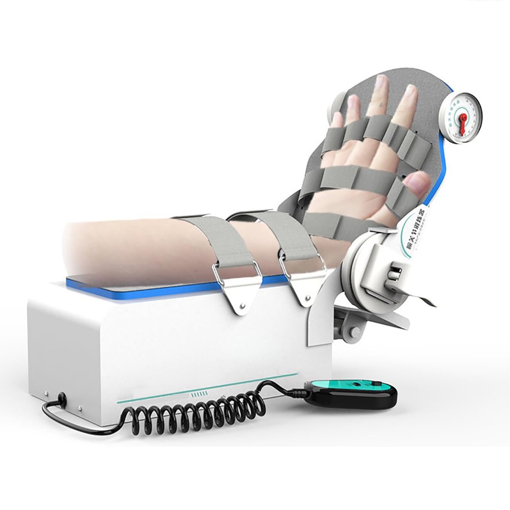 YXFAZPP Electric Wrist Joint Rehabilitation Device, with Remote Control, Fingers Fixed Resting Hand Splints Full-angle Training, for Dorsiflexion Training Tendon Stretching