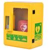 AED Defibrillator Storage Cabinet - Wall-mounted Steel AED Alarm Box with Smart Password Lock for Home, Office, Nursing, Bus - Corner Design for Greater Safety view 1
