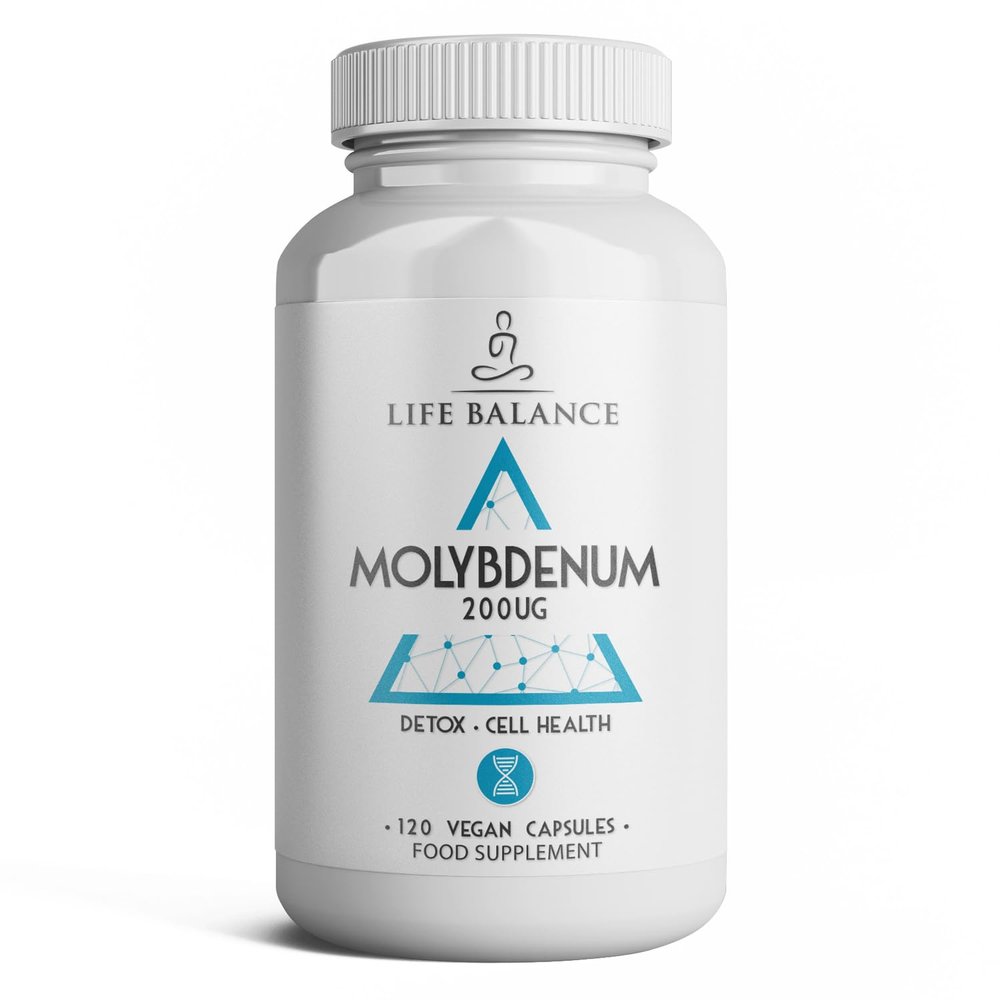 Molybdenum - 120 x 200mcg Capsules - Metabolic Support - as Glycine (Amino Acid) Chelate - Trace Mineral - Vegan - UK Made Supplement - No Additives - GMP - Pullulan