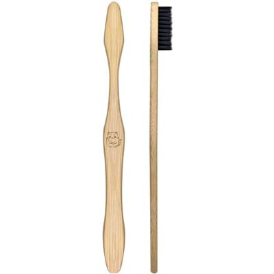 Azeeda 'Cute Angry Cat' Bamboo Toothbrush (TF00022589)