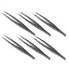 Gogogmee 6pcs Eyelash Tweezers Stainless Steel Makeup Tool for False Eyelashes Extension Pointy Tip Eyebrow Plucker view 1