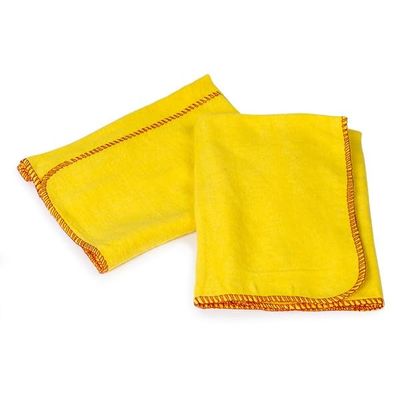 HOUSEGADS Jumbo Yellow Duster 100% Cotton Cleaning Cloth Premium Quality Washable Reusable - Multi Purpose Kitchen Dusting Cloth Heavy Duty Polishing Cloth 35 x 45 cm (36)